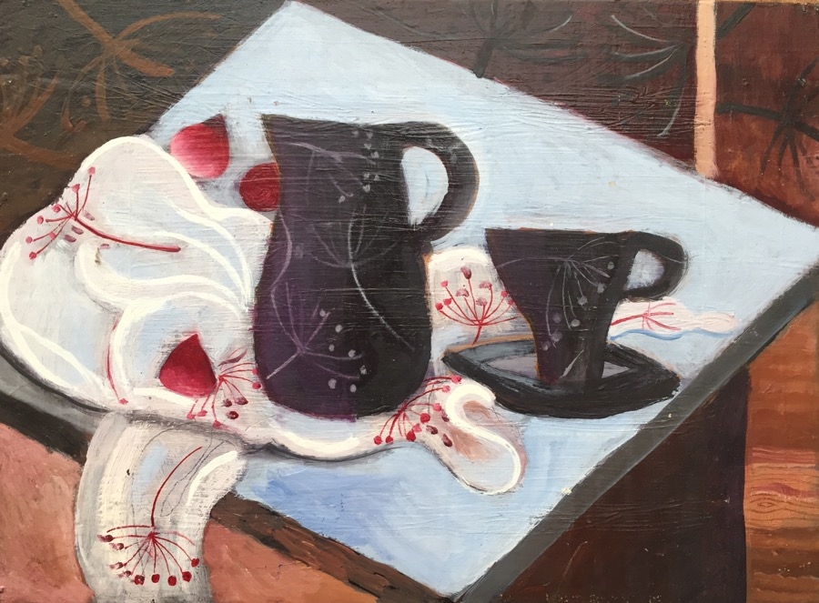 SOLD Still Life with Black Jug &nbsp;